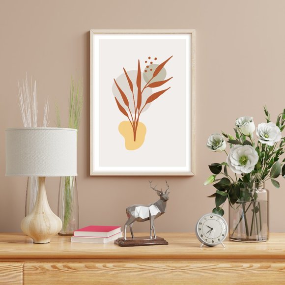 Modern Minimalist Abstract Nature Boho Wall Art Print Home Decor [No Frame] - Picture 3 of 6